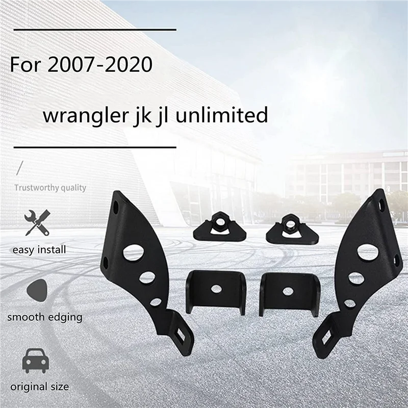 

NEW-Lifting Jack Stands Hi Lift Jack Bracket Door Hinge Hood Hinge Mount Kit For 2007-2020 Wrangler JK JL JKU JLU