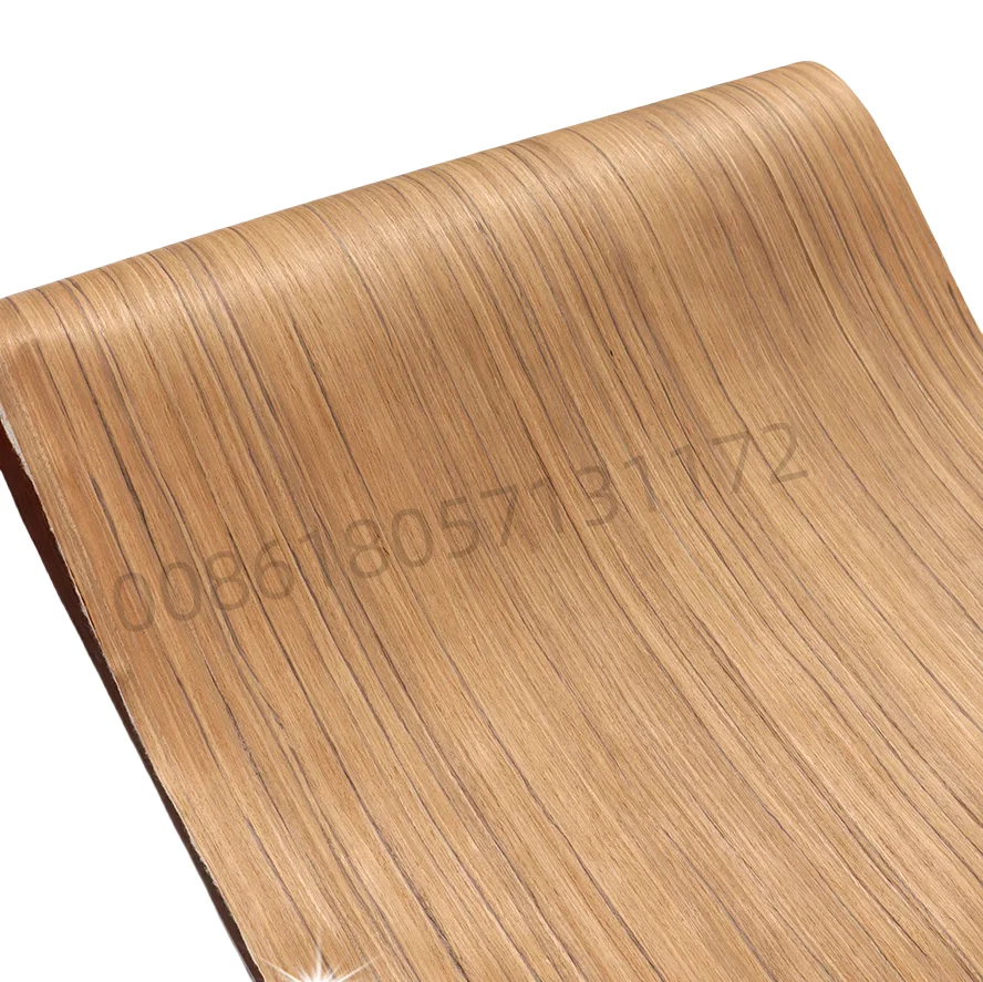 Reconstituted Engineered Teak Oak Wood Veneer, E.V., Fleece Backing, 60x250cm, 1 Piece, for Furniture & Home Decor, C/C, Q/C