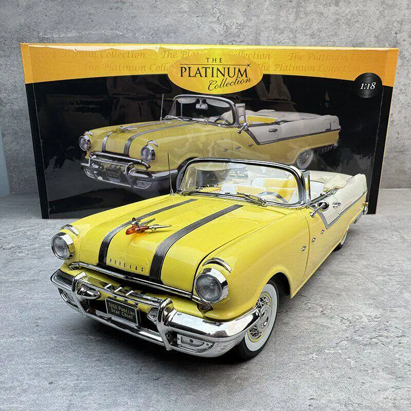 

Diecast Sun Star Pontiac Chief 1955 Platinum Edition Classic Car 1:18 Scale Alloy Car Model
