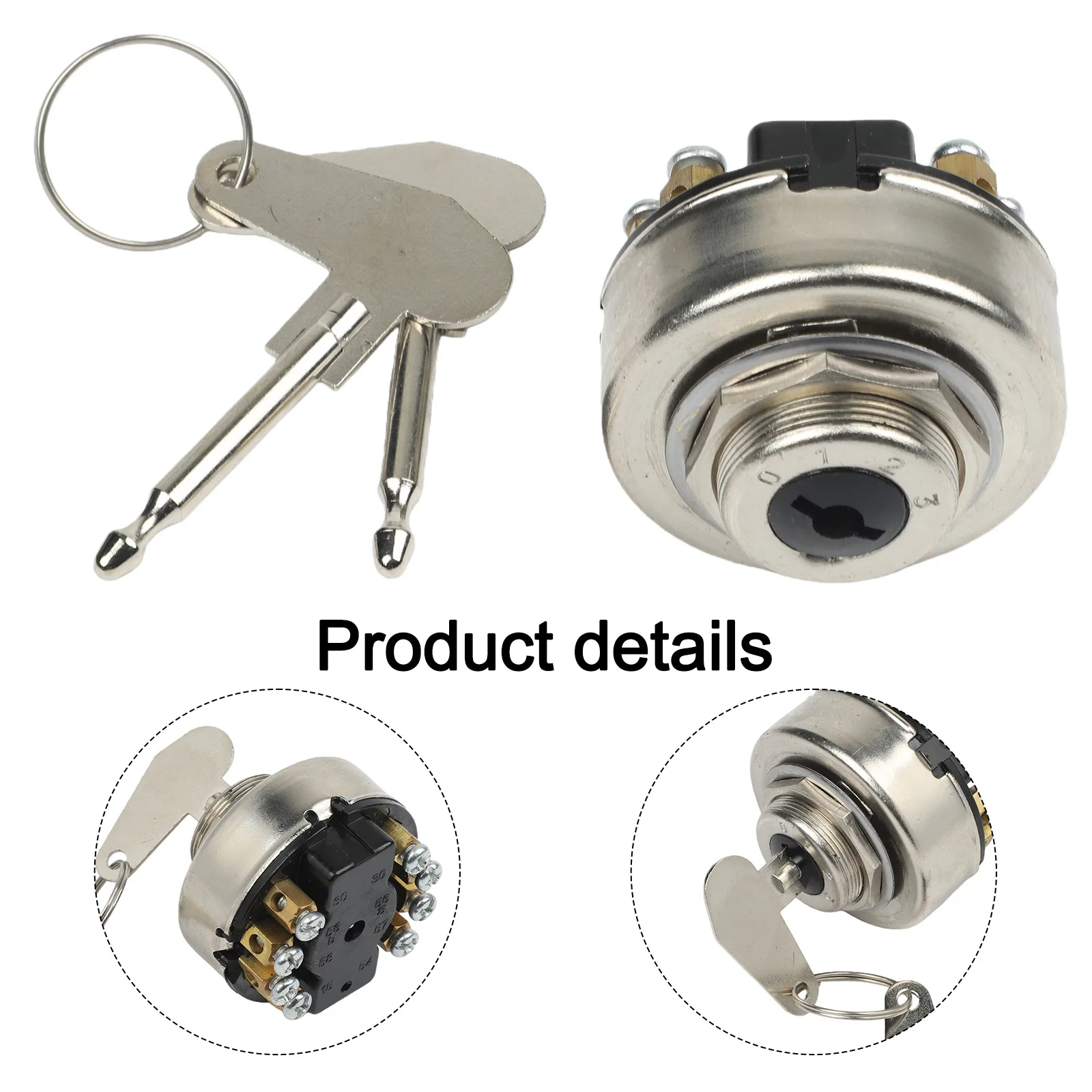 Convenient Ignition Lock Assembly Complete Set including Key compatible with tractors like For Deutz and For Ursus 0342201010