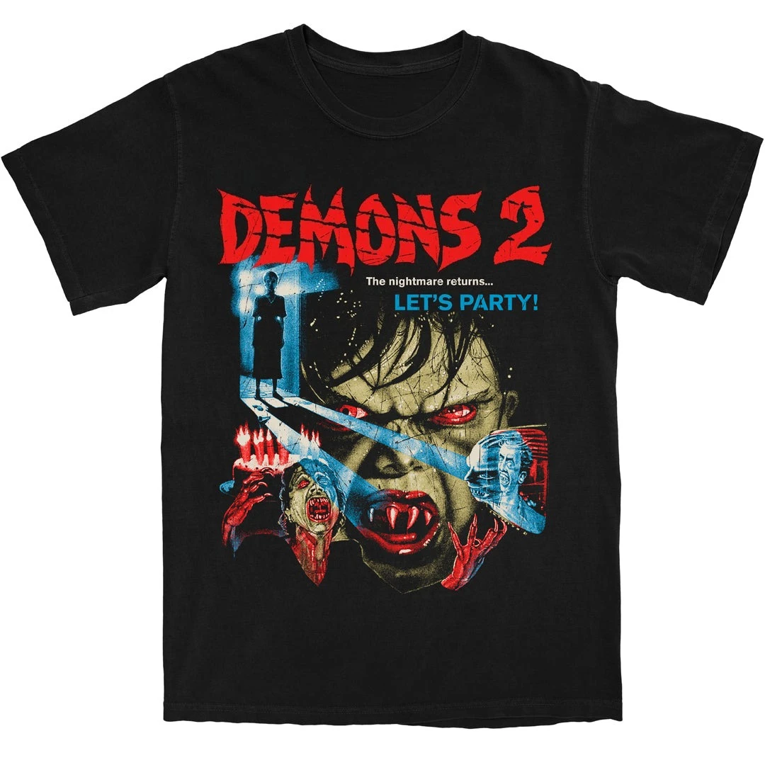 Demons 1985 Dario Argento Lamberto Bava Horror Movie Graphic T Shirt 80s Cult Classic Streetwear Cotton Tee - view 2