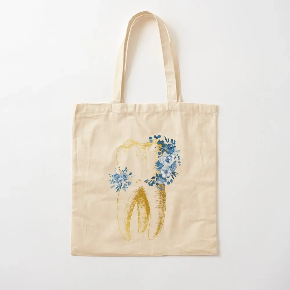 Human tooth Tote Bag Customizable tote bag great bag canvas shopping Shopping bags