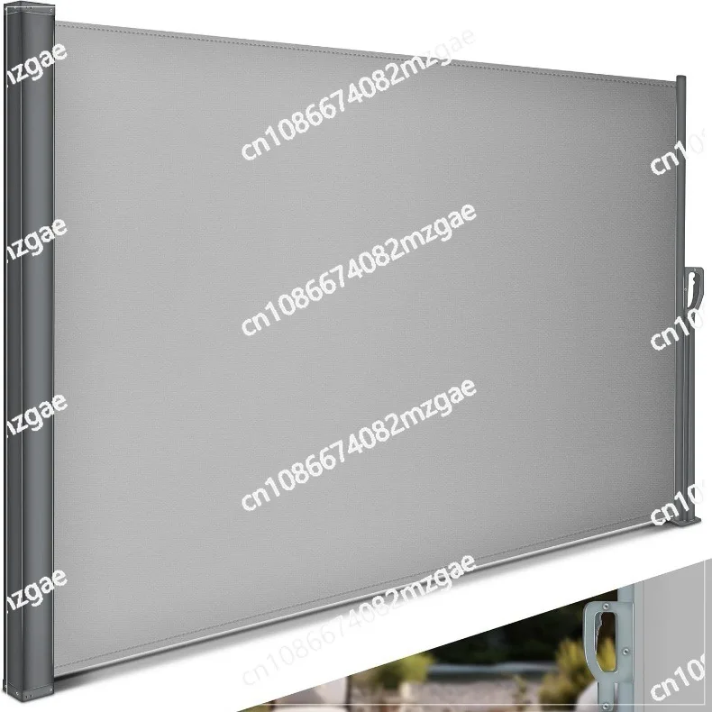 Outdoor side pull-up canopy Retractable canopy Anti-sun shading screen Hand pull garden partition awning