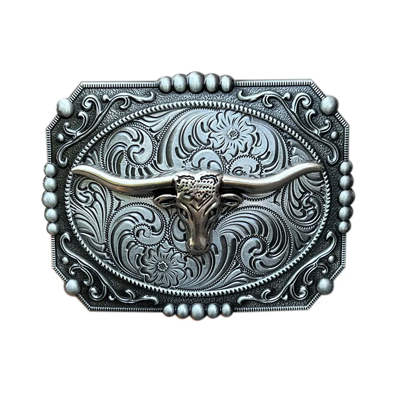 

Западноевропейская ковбойская пряжка из цинкового сплава с головой быка - модный классический стиль