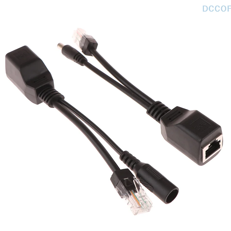 1 Pair Passive Power Over Ethernet Adapter Cable POE Cable POE Splitter RJ45 Injector Power Supply Module 12v