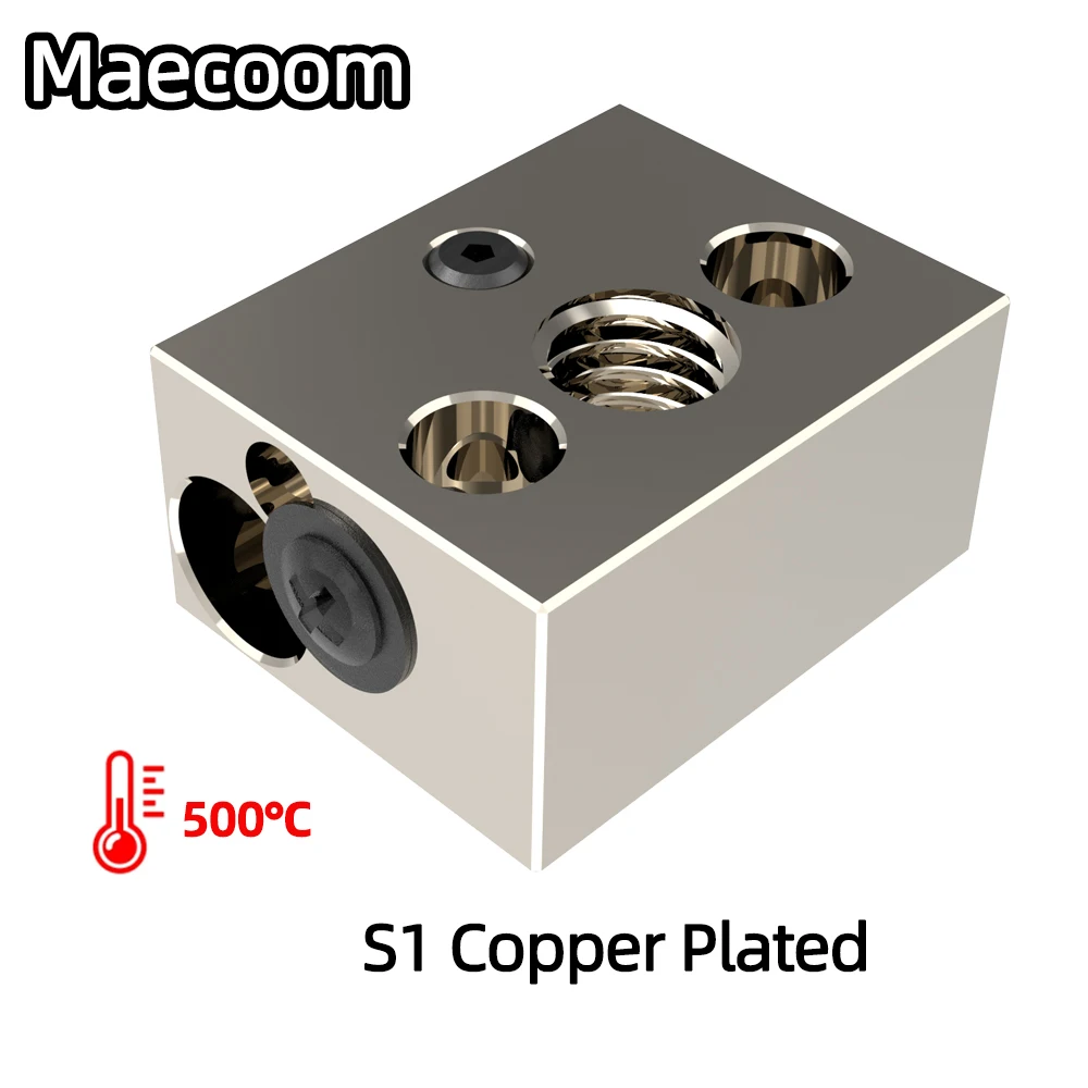 Quality Heatbreaker Copper Plated Heated Block for Official Sprite Direct Drive Extruder Pro Ender 3 S1 CR-10 Smart Pro Kit