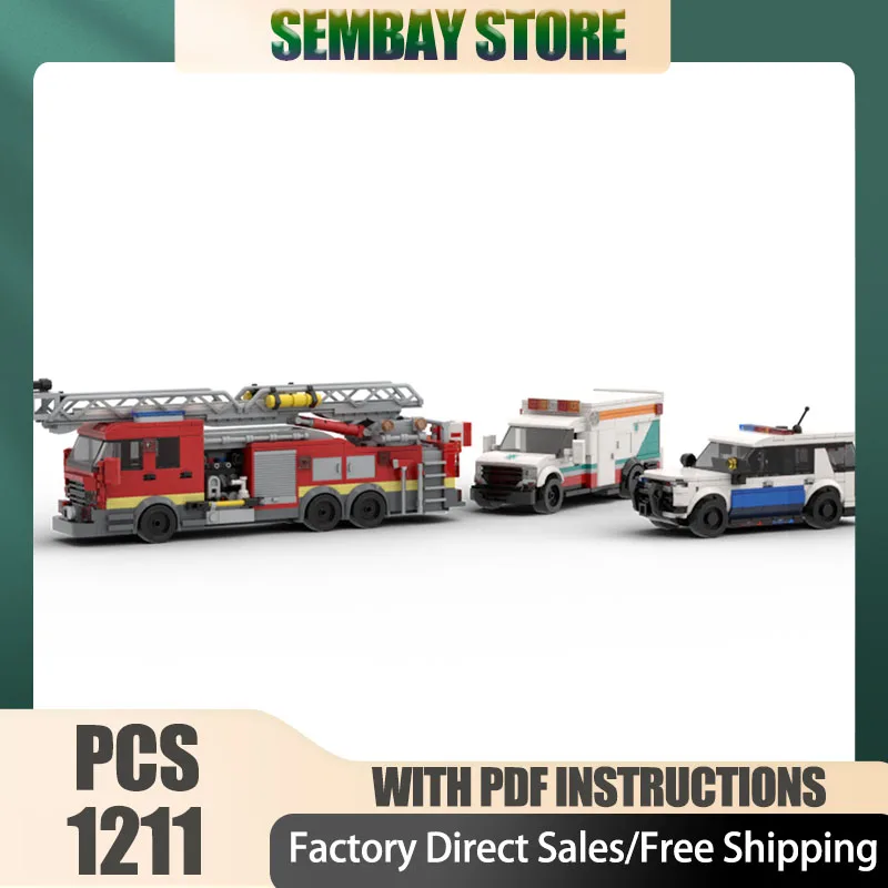 نموذج مكافحة الحرائق Moc قوالب بناء مركبات الطوارئ حزمة وحدات نموذج التكنولوجيا كتل السيارات عيد الميلاد لتقوم بها بنفسك لعبة الهدايا #1