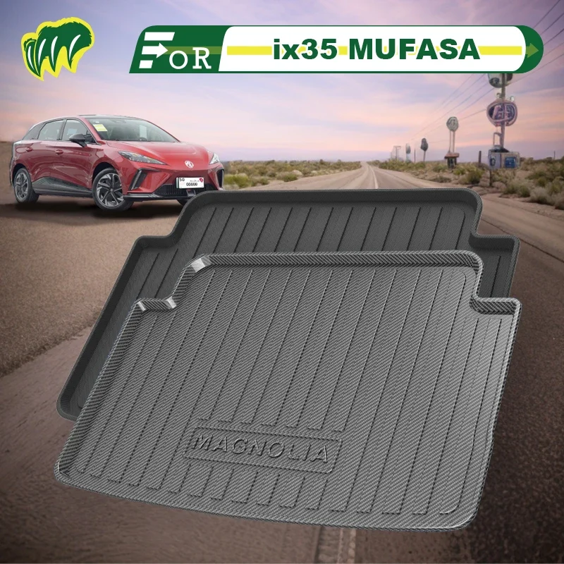 For MG MULAN 2022 2023 Custom Fit Car Trunk Mat All Season Cargo Mat 3D Shaped Laser Measured Trunk Protectio Liner