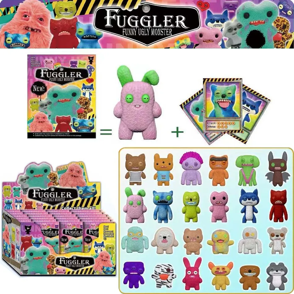 

24pcs Fuggler Orignal Pendant Model Doll Funny Ugly Monster Figure Statue Ornaments Dolls Birthday Gifts