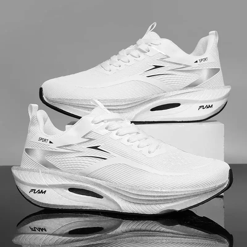 Brand Men's Carbon Plate Running Shoes Soft Cushion Shock Absorbing Sports Shoes Unisex Sneakers Light Anti-Slip Training Shoes
