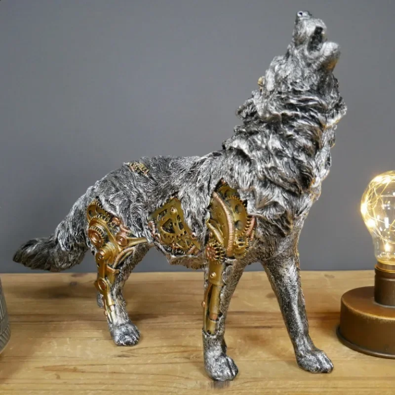 Punk Mechanical Dog Elephant Snail Resin Crafts Tabletop Window Decoration Pieces Home Decoration Accessories