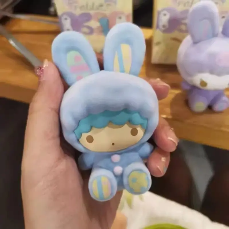 Sanrio Little Rabbit Dress Up Series Blind Box Cinnamoroll Kuromi Melody Bambola fatta a mano Ornamento da tavolo Ragazza Blind Box Regalo