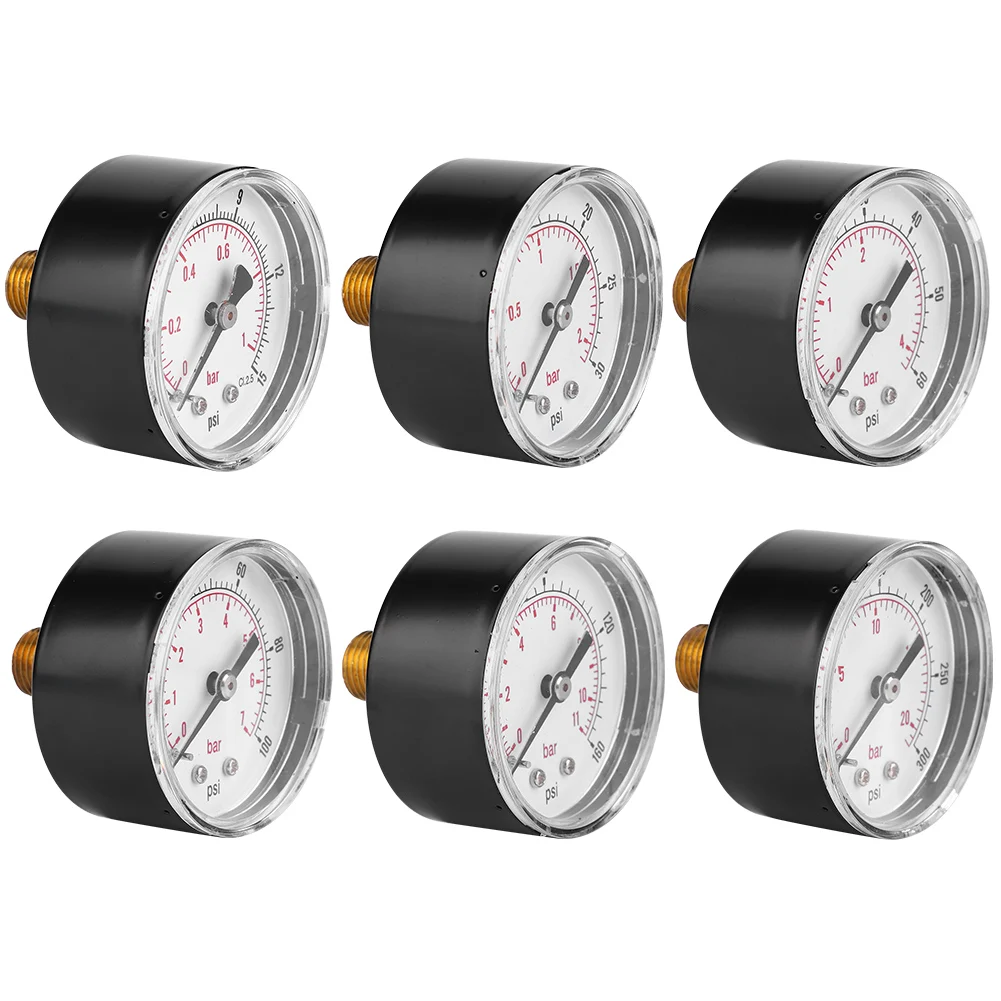 50mm Dial 1/4 BSPT Back Connection for Water Oil Gas Digital Pressure Meter Pressure Gauge 1/4'' BSPT Pressure Gauge