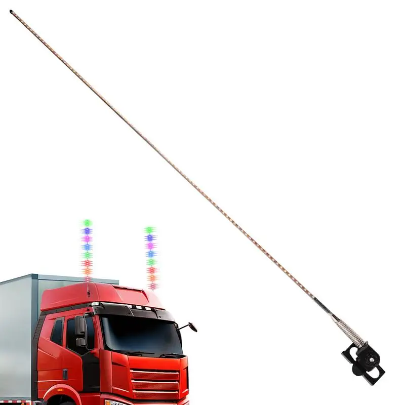 Whip Lights Truck Car LED Whip Lights Truck Running Streamer Light LED Antenna Lamp RGB Lights Warning Pilot Pole Lights