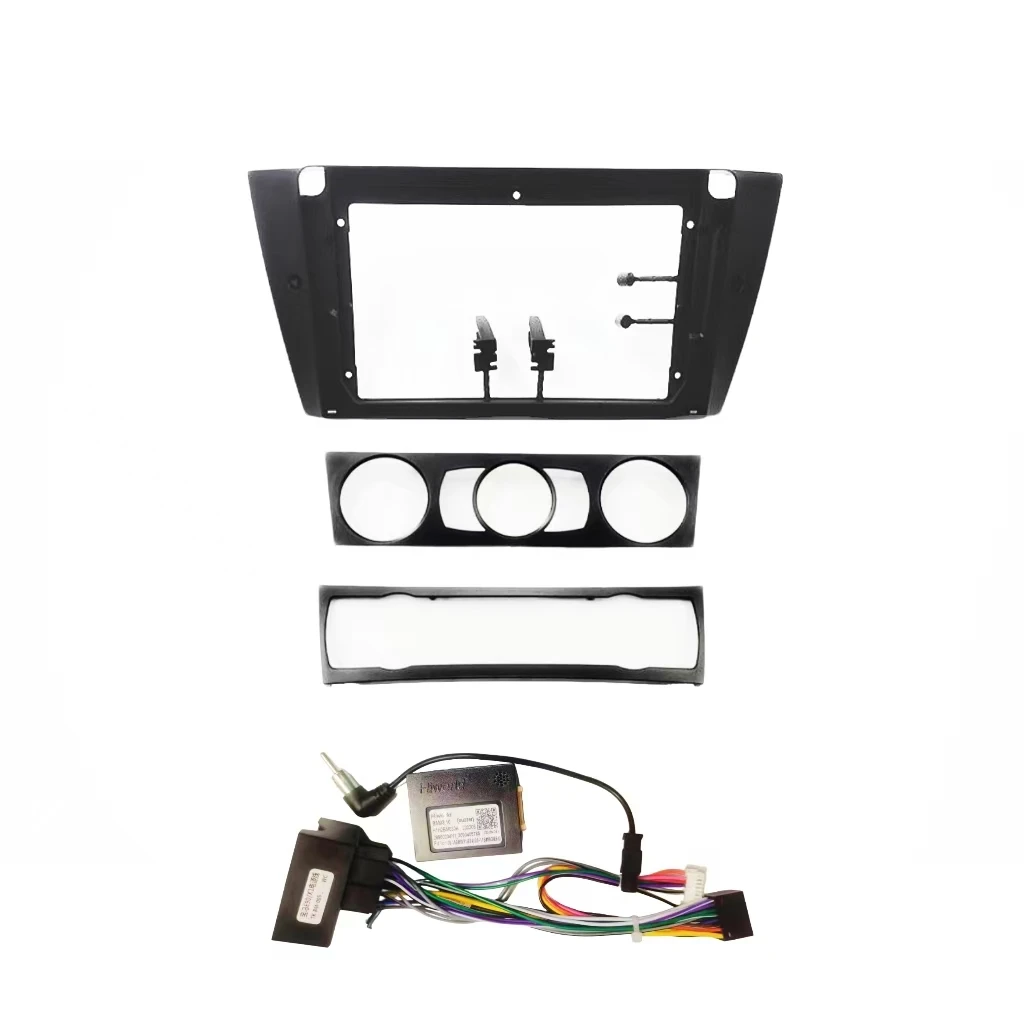 Frame Radio DVD Stereo CD Mobil 1/2Din untuk BMW E90 Layar Mobil 9 INCI, Panel Dekoder Canbus, Kit Panel Pemasangan