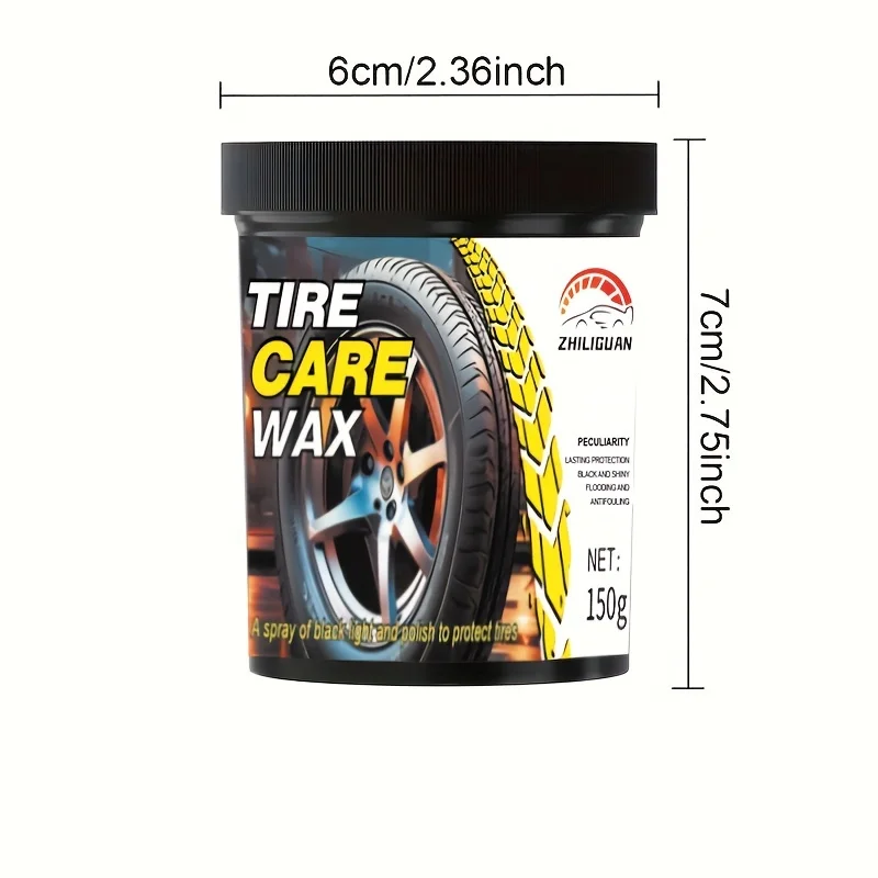 Tire care wax, plastic and rubber repair agents for all car models, waterproof maintenance and cleaning cream for external gloss