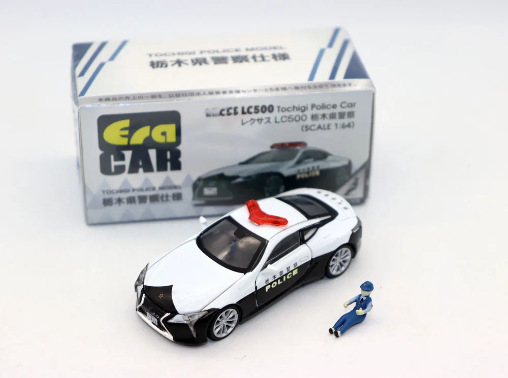 New ERA 1:64 LC500 Tochigi PoliceCar Diecast Alloy Toys Simulation Model For Collection gift