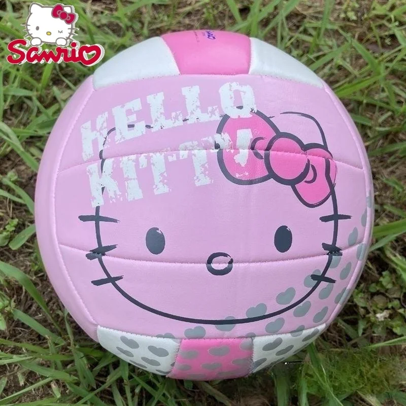 

Искусственная Кожа Hello Kitty, пришитый волейбол, красивый размер 5, подходит для занятий спортом на открытом воздухе, подарок на день рождения для девочек