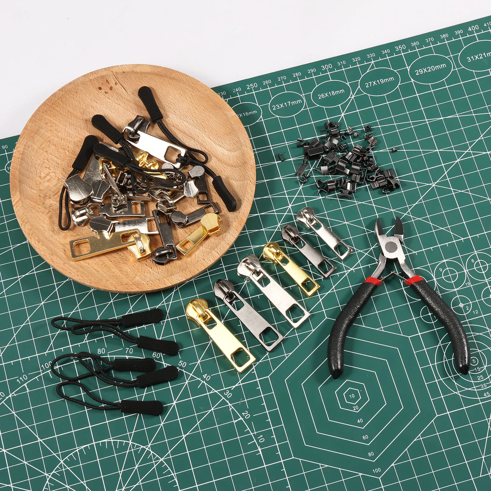 105 Adet Fermuar Tamir Takımları Solmaz Fermuar Değiştirme Kitleri Ayrılabilir Fermuar Çekme Değiştirme Çok Boyutlu Fermuar Kaydırıcı