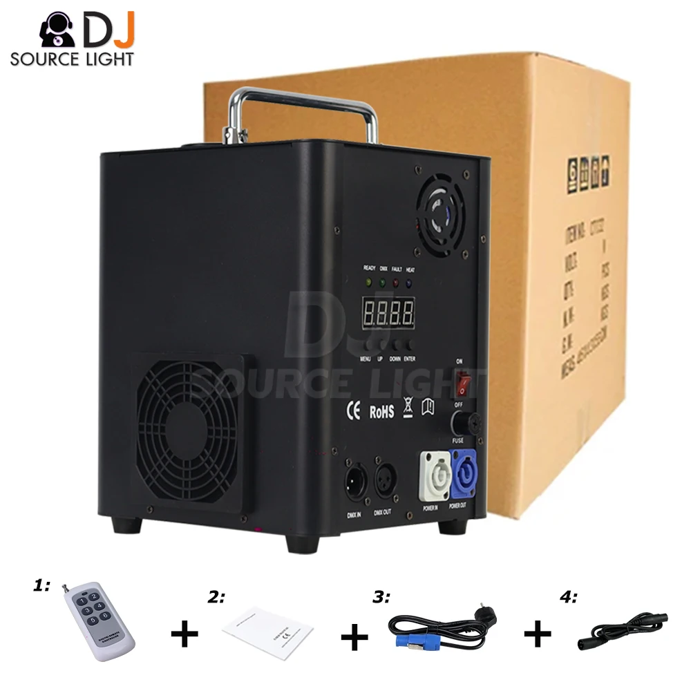 4 Pçs/lote NOVO! Máquina de fogos de artifício de faísca fria 750W 750W 600W Máquina de faíscas Ti Pó Dmx Fonte de controle remoto Máquina sparkular