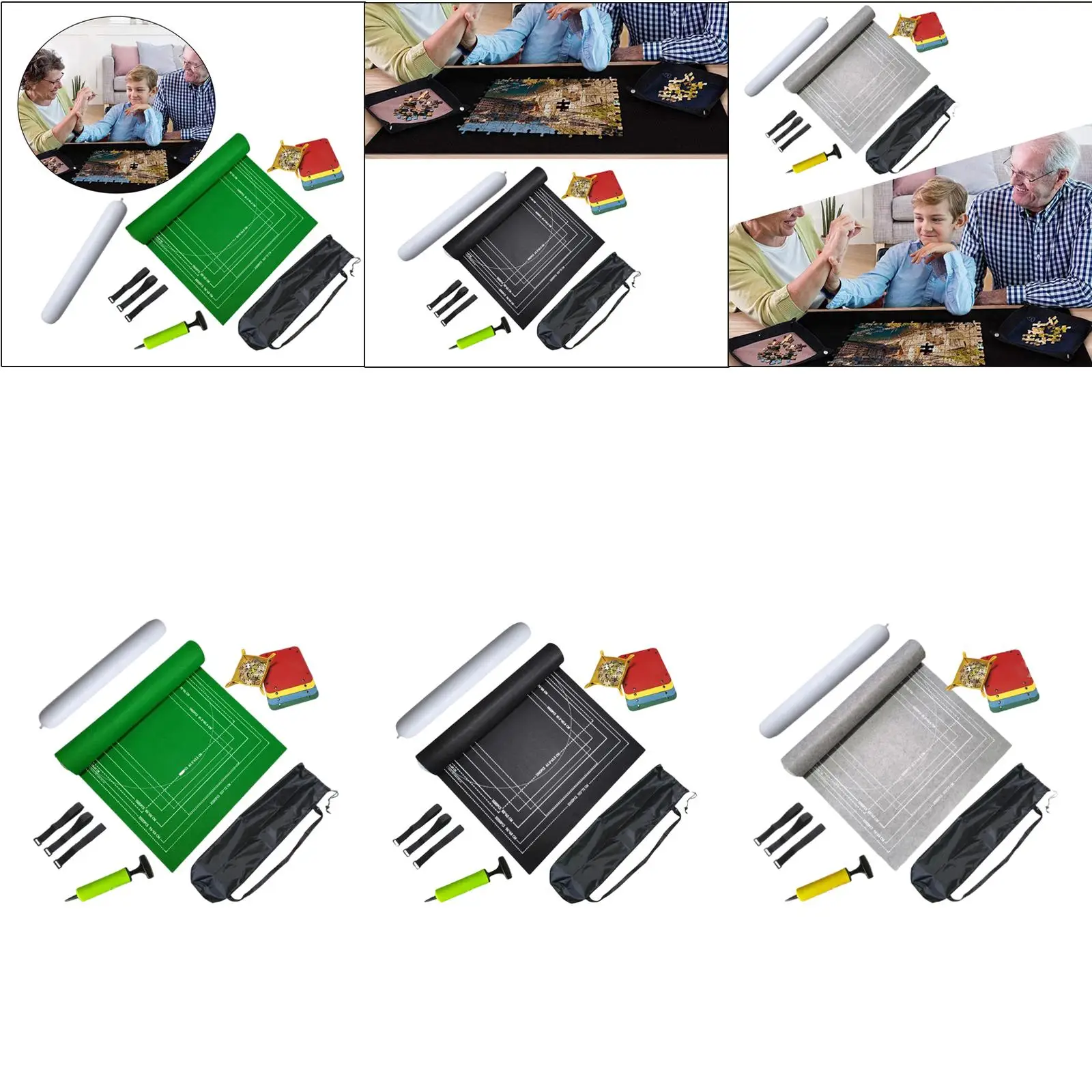 Jigsaw Puzzle Mat Roll Up, Saver Pad Portable Up to 2000 Pieces with Storage Jigsaw Puzzle Mat Roll Up, Saver Pad Portable Up to 2000 Pieces with Storage