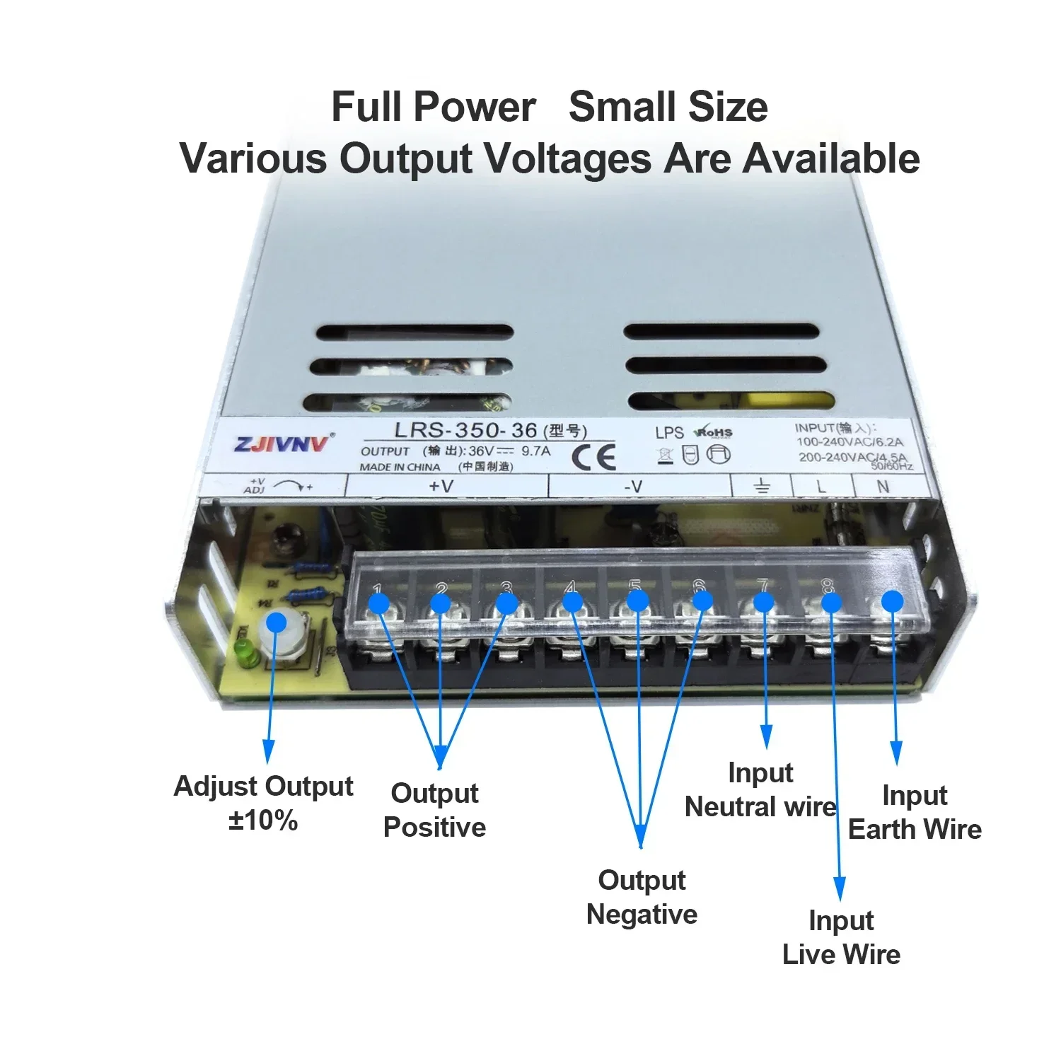 High Standard 350w 5v 60a Switching Power Supply LED Excellent Quality AC-DC Smps LRS-350-5 for Strip Light CCTV LCD