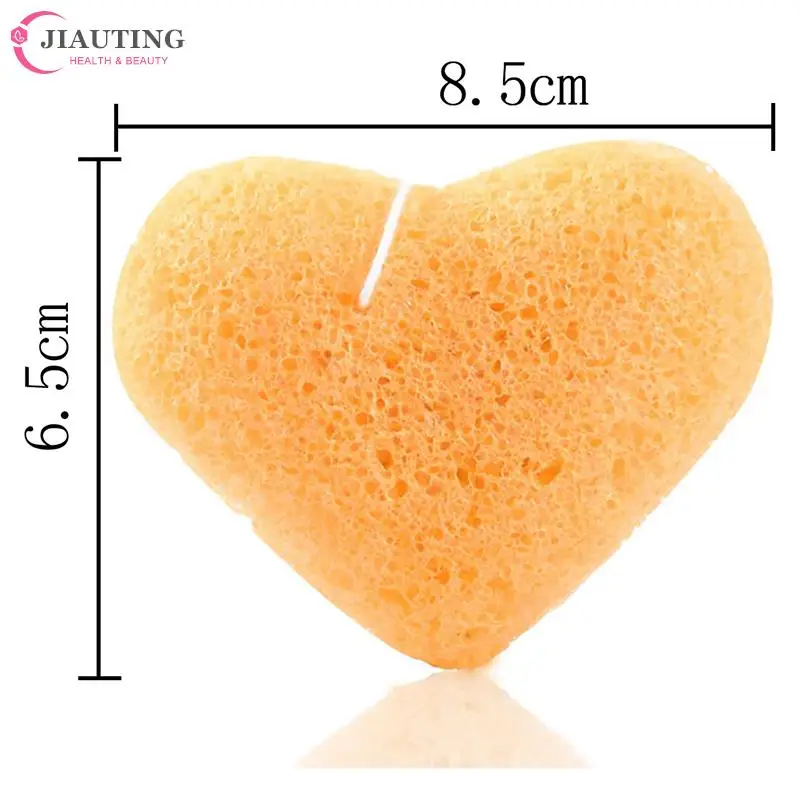 Hartvormige Peeling Reinigen Konjac Spons Natuurlijke Konjac Konnyaku Bladerdeeg Gezicht Wassen Spons Esponja Make Konjac 1Pc