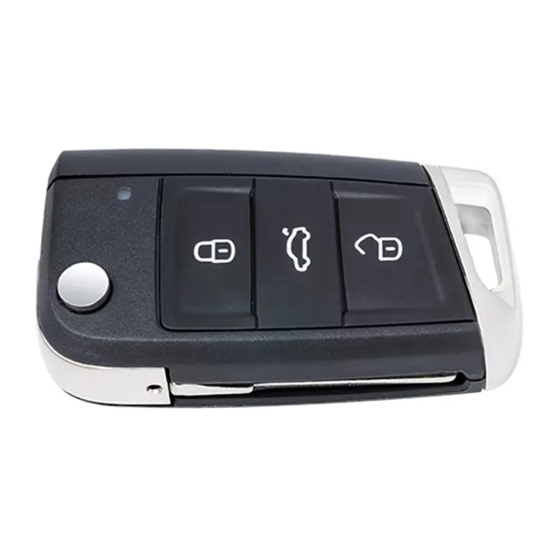 Diykey-キーレスゴフォブなしのフリップリモートキー、p/n: 5e0959752d、5e0 959 752、434mhz、skoda Rapid Octavia mk3 2013、3B用mqb48チップ
