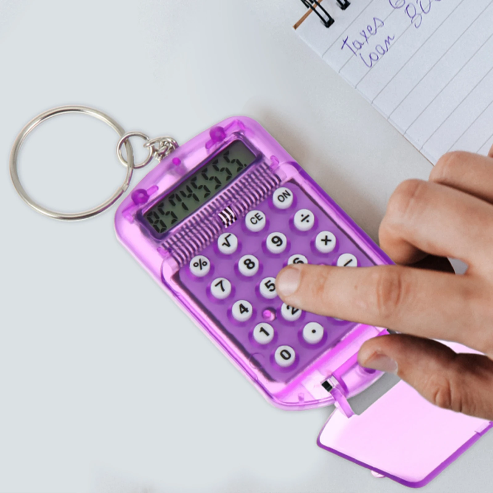 

3pcs Mini Keychain Lcd Display Pocket Portable Key Ring For Daily Use Student Office Home Mini Calculator Keychains Tiny