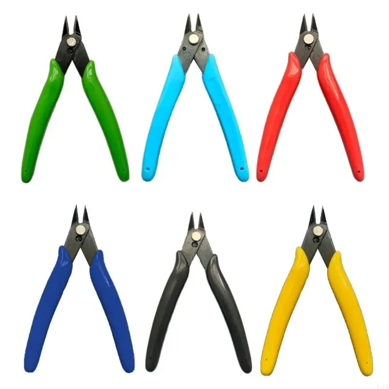 

C1FE Mini Angled Wire Cutter Electronics Wire Cutter Cable Tie Cutter Iron Material Great for PCB Crafts and Jewelry Making