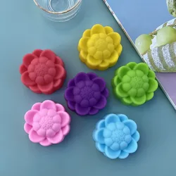 20Pcs 5cm New Lotus Cake Mold Cupcake Cup Heat Resistant Nonstick Silicone Soap Chocolate Pudding Molds Kitchen Tools Bakeware