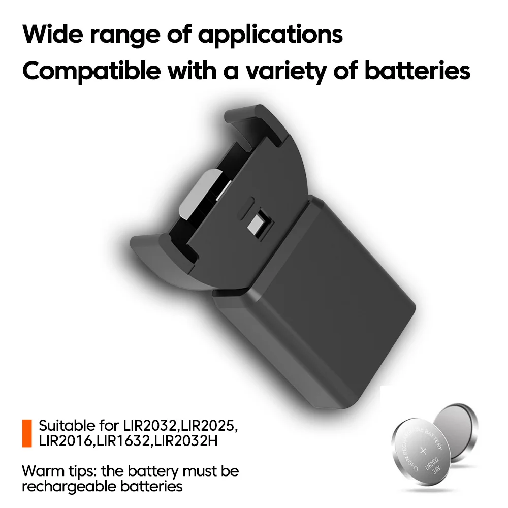 Olaf Rechargeable Button Battery Charger for LIR2032 LIR1632 LIR2025 LIR2016 LIR2032H Model Type C Charging Battey Power Charger