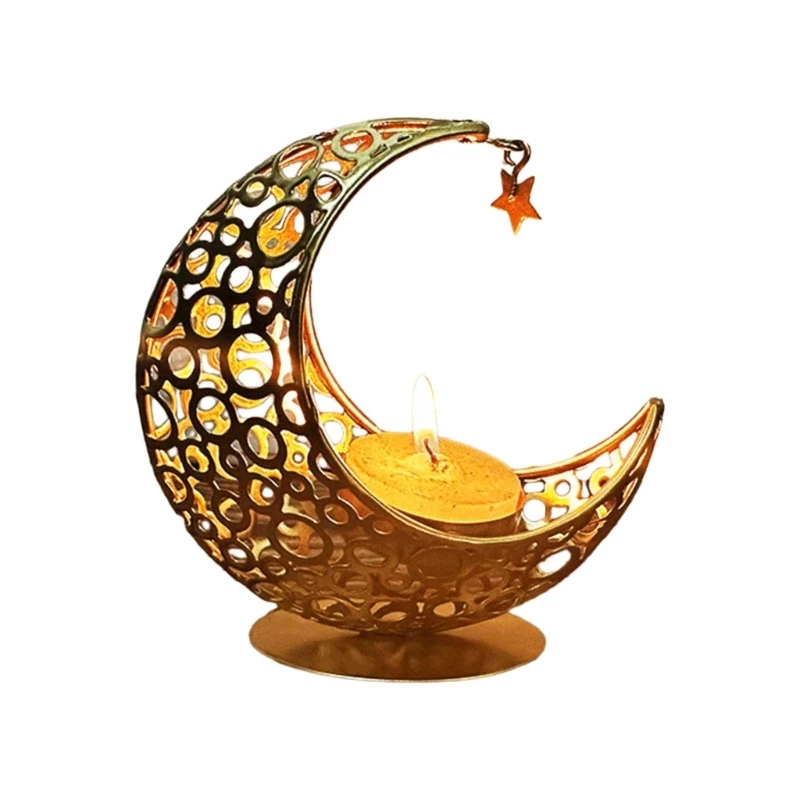 Unique Moon Holder Creative Tealight Stand, Art Crafts Table Ornaments, Living Room Bedroom Dining Table Decoration