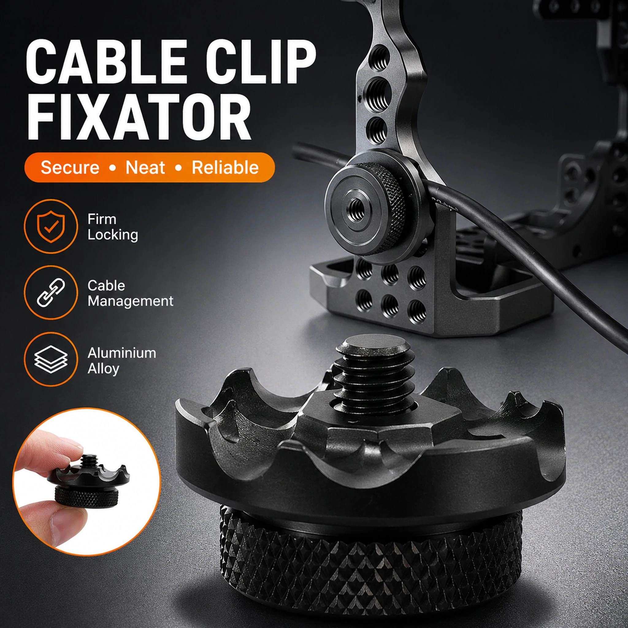 Camera Cage Cable Clamp 1/4