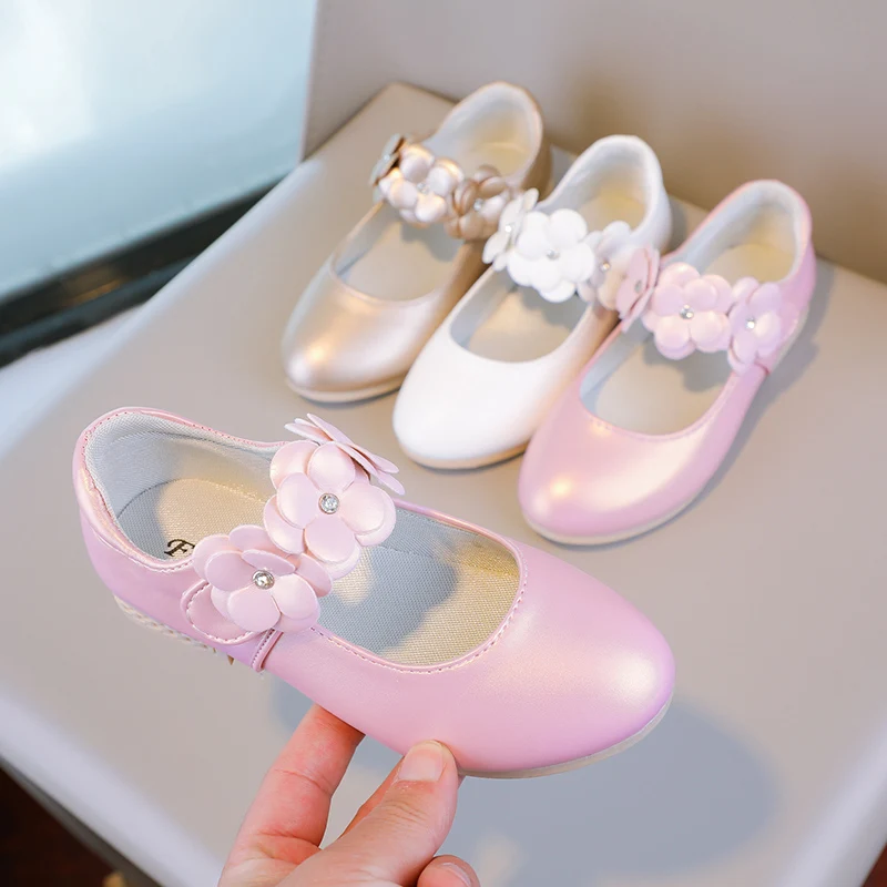 Herbst Mädchen Mary Jane Applikationen niedrigen Absatz schöne Kinder Prinzessin Schuh drei Farben spitzen Zehen atmungsaktiven Kinder Schuh 26-36 – Detail 28
