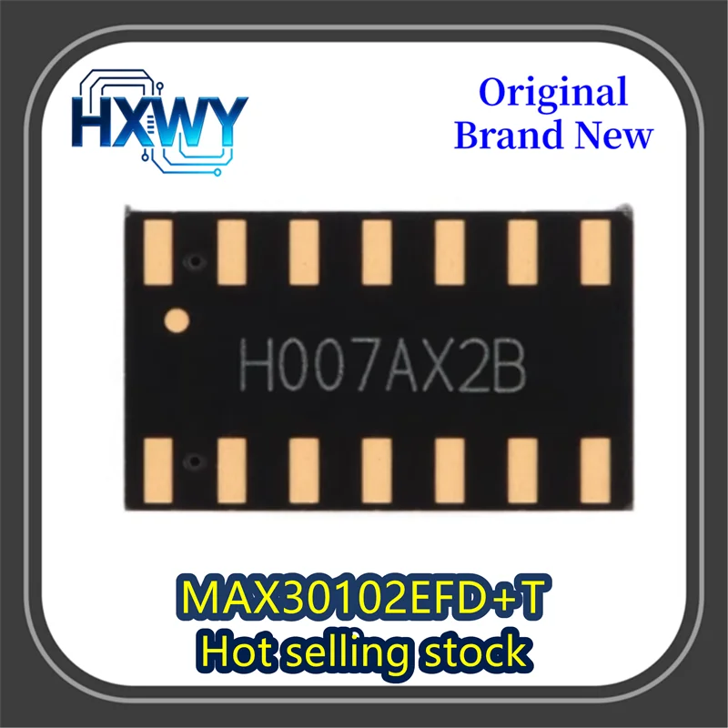 (10/100 Pieces) MAX30102 MAX30102EFD+T OLGA14 Heart Rate and Oxygen Sensor Module - Original Ships Immediately