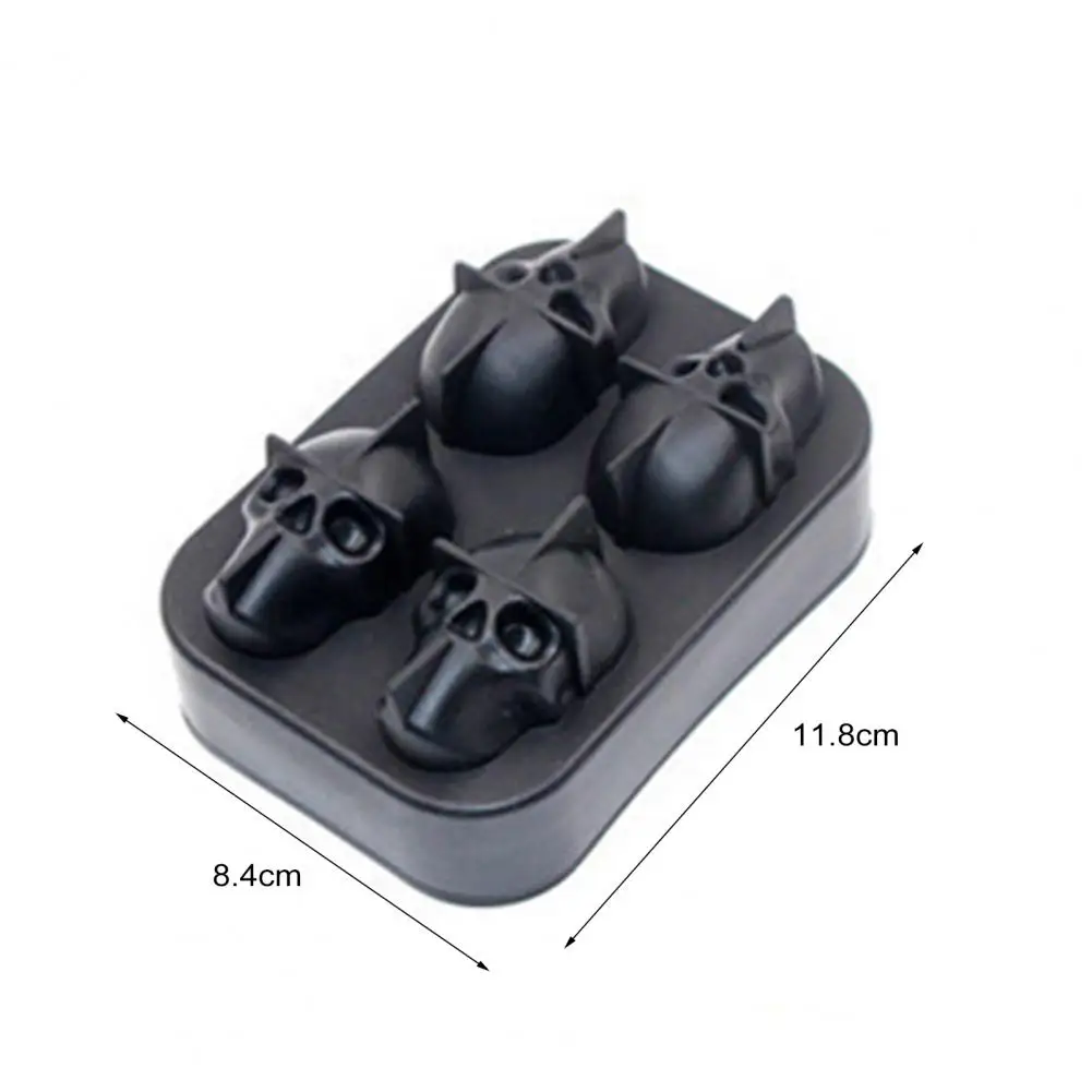 

4/6Grids Skull Ice Ball Mold Silicone Ice Tray For Cocktails Whiskey Halloween Horror Theme Ice Cube Maker Spooky Parties Gothic