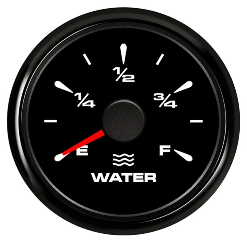 Auto 0-190ohm 0-180ohm Water Level Gauges 52mm Pointer Water Level Meters 240-33ohm Red Blue White Green Backlight for Boat Auto