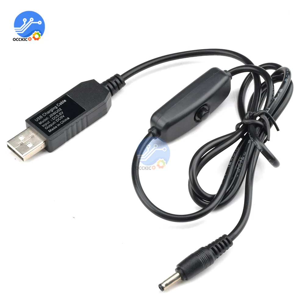 5V to 5V 9V 12V USB Conversion Cable Power Bank Connection Router Connection Cable Boost Cable With Switch