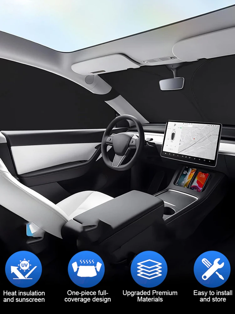 8Pcs/Set Car Multi Sun Shade UV Protection Car Windows Sun Shade Auto Sun Shade for Tesla Model Y 2020-2024 All Windows