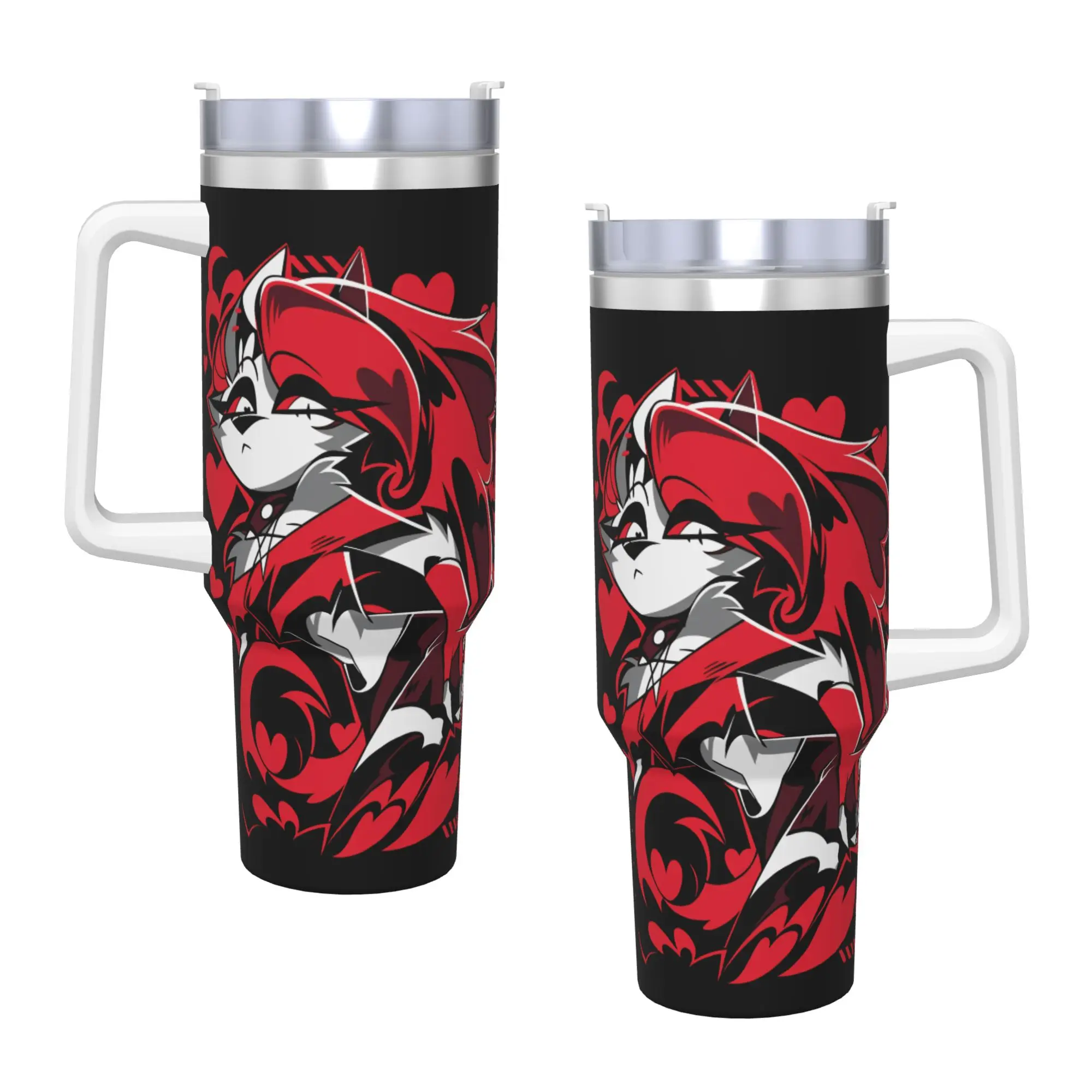

Kawaii Loona Anime Tumbler Helluva Boss Cold Drink Water Bottle Heat Preservation Stainless Steel Thermal Mug Beach Mugs Cup