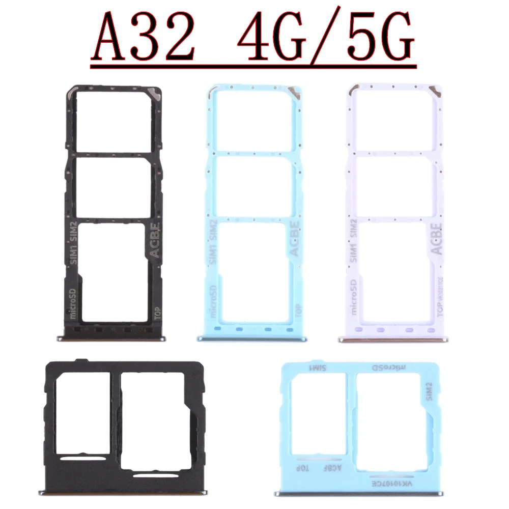 Suporte para leitor de cartão sim, adaptador de slot para bandeja de chip único duplo para samsung galaxy a32 5g a326b a326u a325f a325m a325n