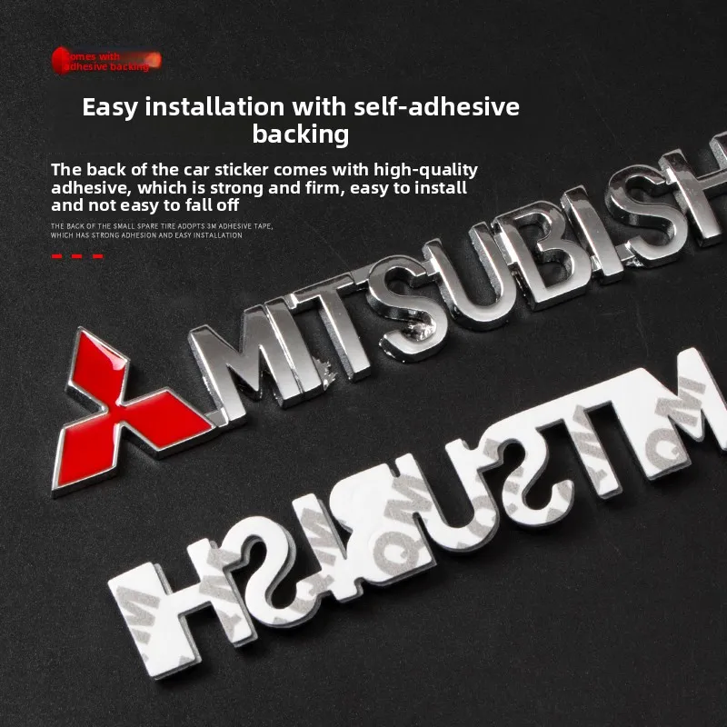 Autocollant métallique pour voiture, Logo de voiture, emblème de coffre, pour Mitsubishi Outlander ASX Eclipse Cross Pajero Lancer EVO Delica Triton Mirage