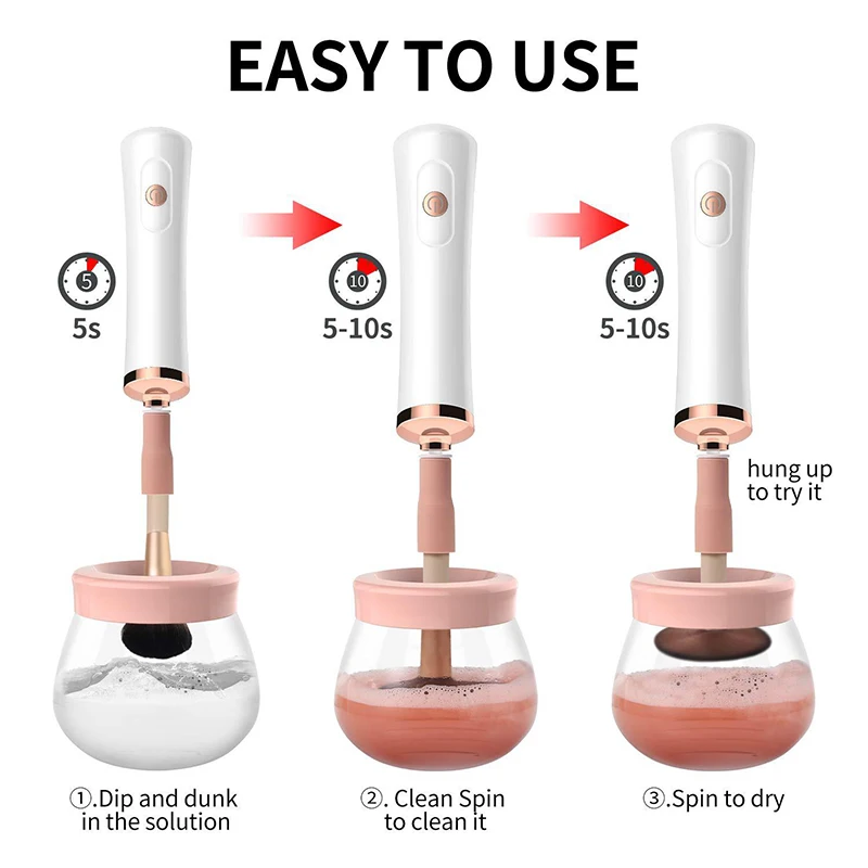 Charging Version Makeup Brush and Washer Electric Scrubber Rapid Drying Instrument Awakening Glue Machine Brush Cleaning Tool