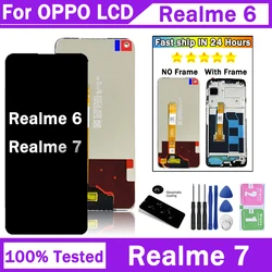 Pantalla LCD realme 7 RMX2155 de 6,5 pulgadas para Oppo Realme 6 RMX2001, montaje de digitalizador con pantalla táctil de repuesto