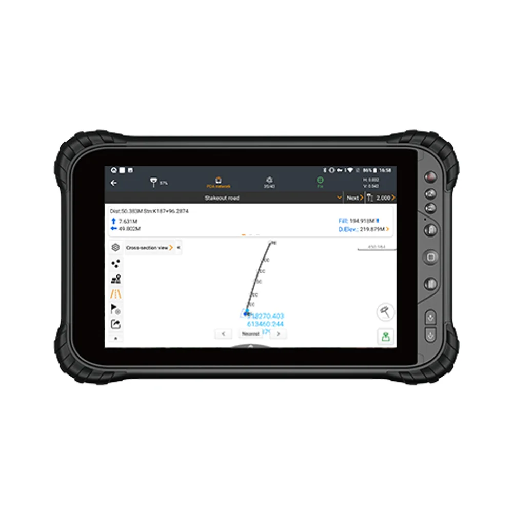 7 8 Software di mappatura Android GPS RTK personalizzato per il sensore OEM del controller di paletta GNSS RTK
