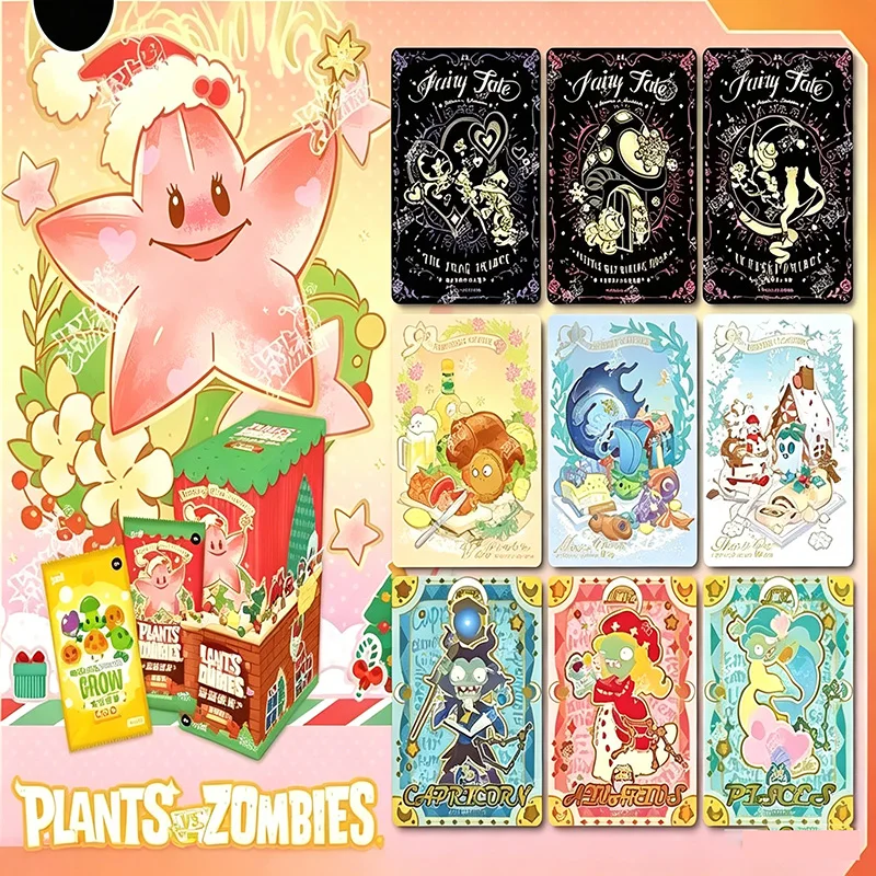 

Genuine Kayou Plants Vs. Zombies Sprout Pack Leisure Holiday Christmas Carnival Sealed Foil Cards Collectible for Card Hobbyists