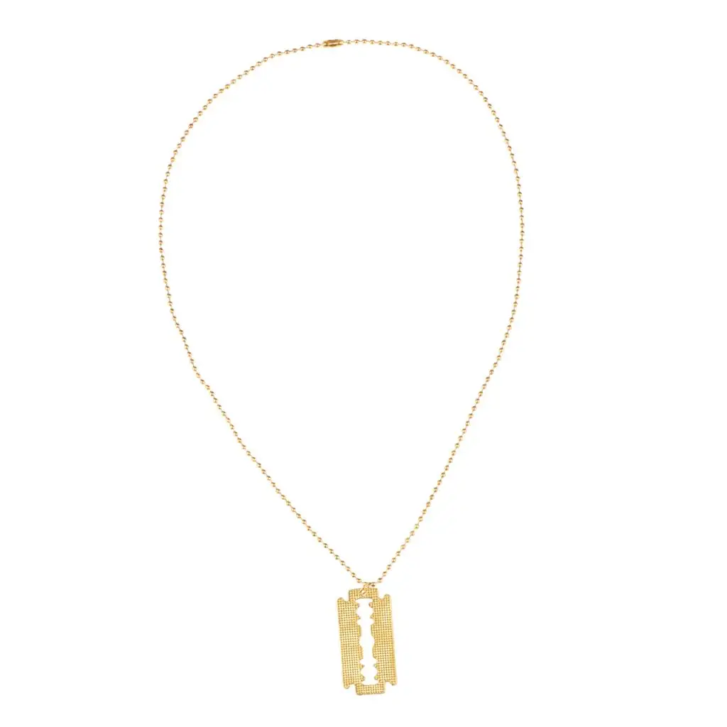 Personalized Gold Hairdresser Blade Pendant Shaped Necklace Hair