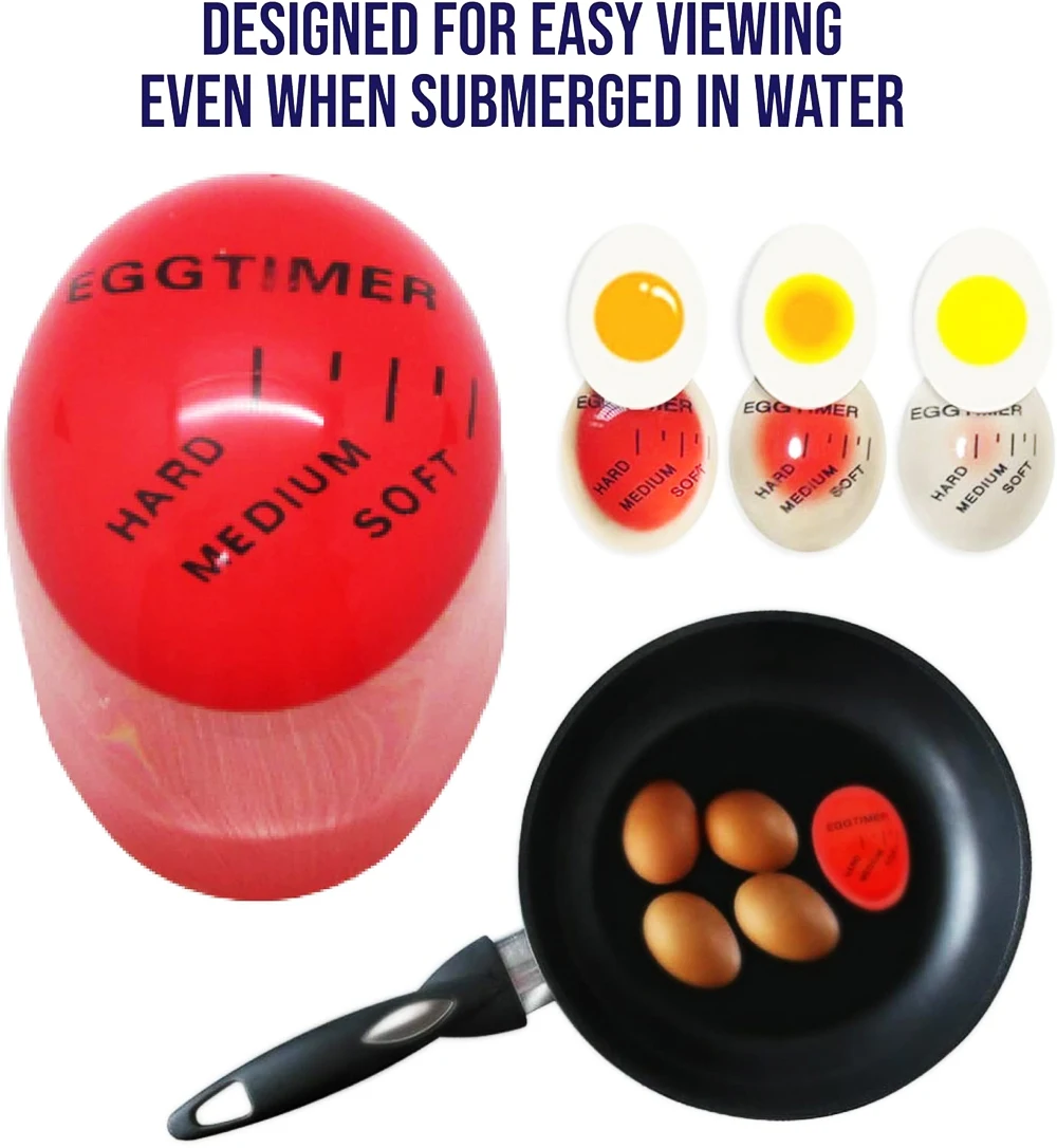 Eieruhr, Farbwechsel-Indikator, weiche, mittlere und harte, gekochte Eier, wärmeempfindlich, sicher, langlebig, Küchenhilfe, Geschenk für den Heimgebrauch – Detail 4