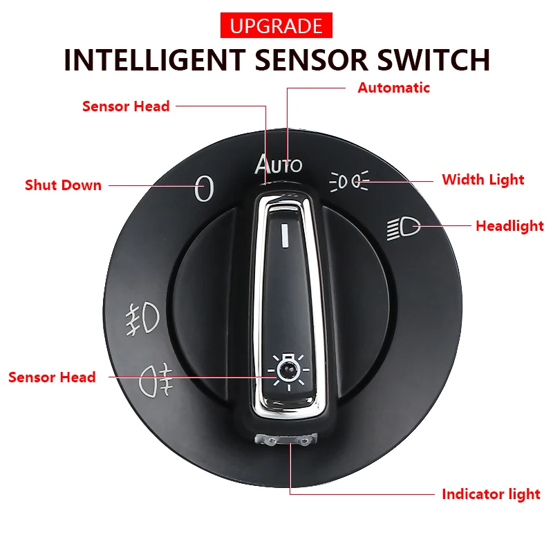 New AUTO Headlight Head Lamp Switch Light Sensor Refit For VW Golf Jetta B6 MK5 MK6 Tiguan Touran Passat Polo Bora 3BD941531